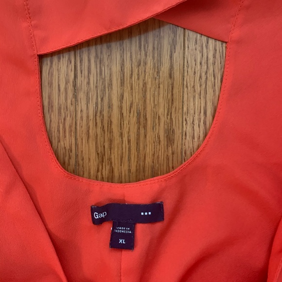 Gap Orange dress with tie belt XL - Picture 2 of 2